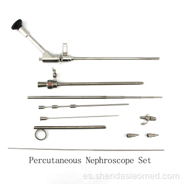 Conjunto de uretoscopio de urología de fibra óptica médica
